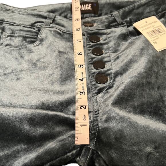 Paige Hoxton Velvet Ankle Peg Jeans In Atlantic Size 25 - Picture 9 of 10